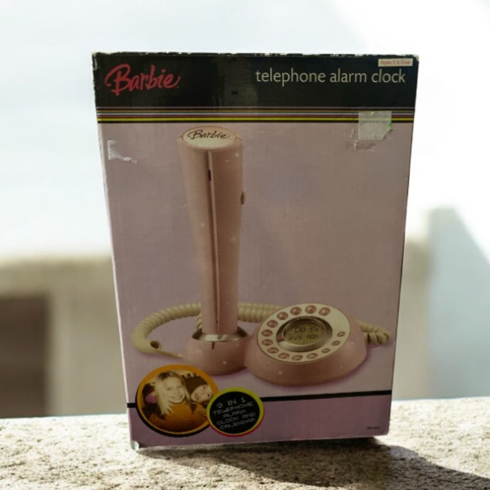 Barbie Telephone Alarm Clock with LCD Display & LED Indicator by KIDdesign 2005